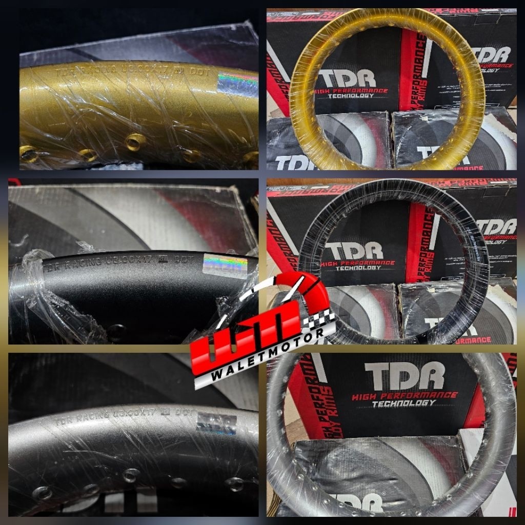 OBRAL VELG TDR U SHAPE 300 RING 17 GOLD BLACK SILVER/Velg tdr 300-17 u shape/Vleg Murah Ring 17 Ukur