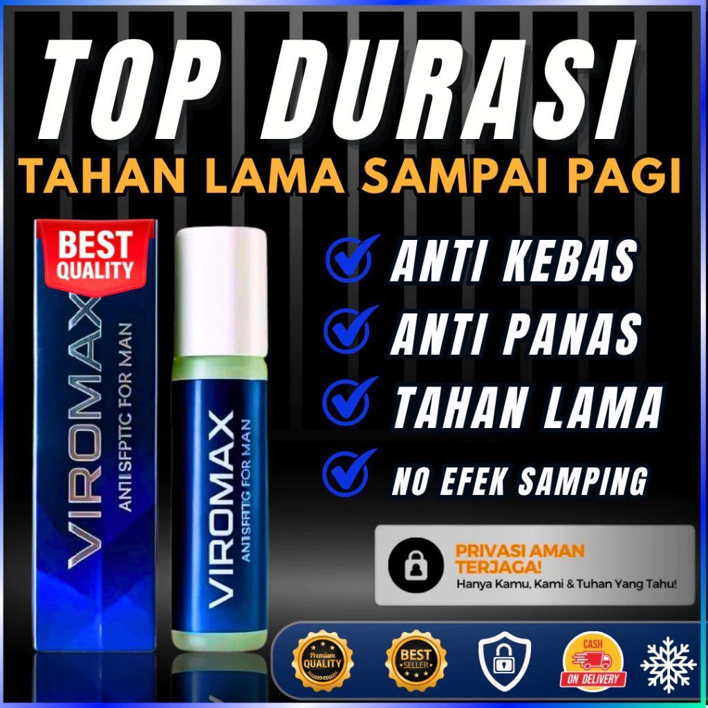 VIROMAX OBAT KUAT PRIA TAHAN LAMA ORIGINAL 100% BPOM AMPUH OLES SEKALI KUAT BERJAM-JAM TANPA KEBAS