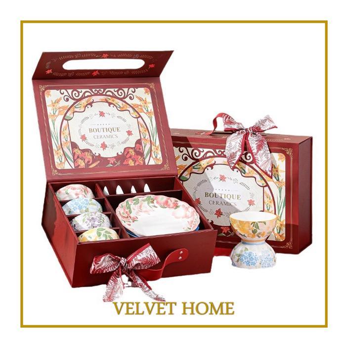 Hampers Piring set Mangkok Lebaran Natal Imlek Tahun Baru Idu Fitri Christmas Chinese New Year Kado 