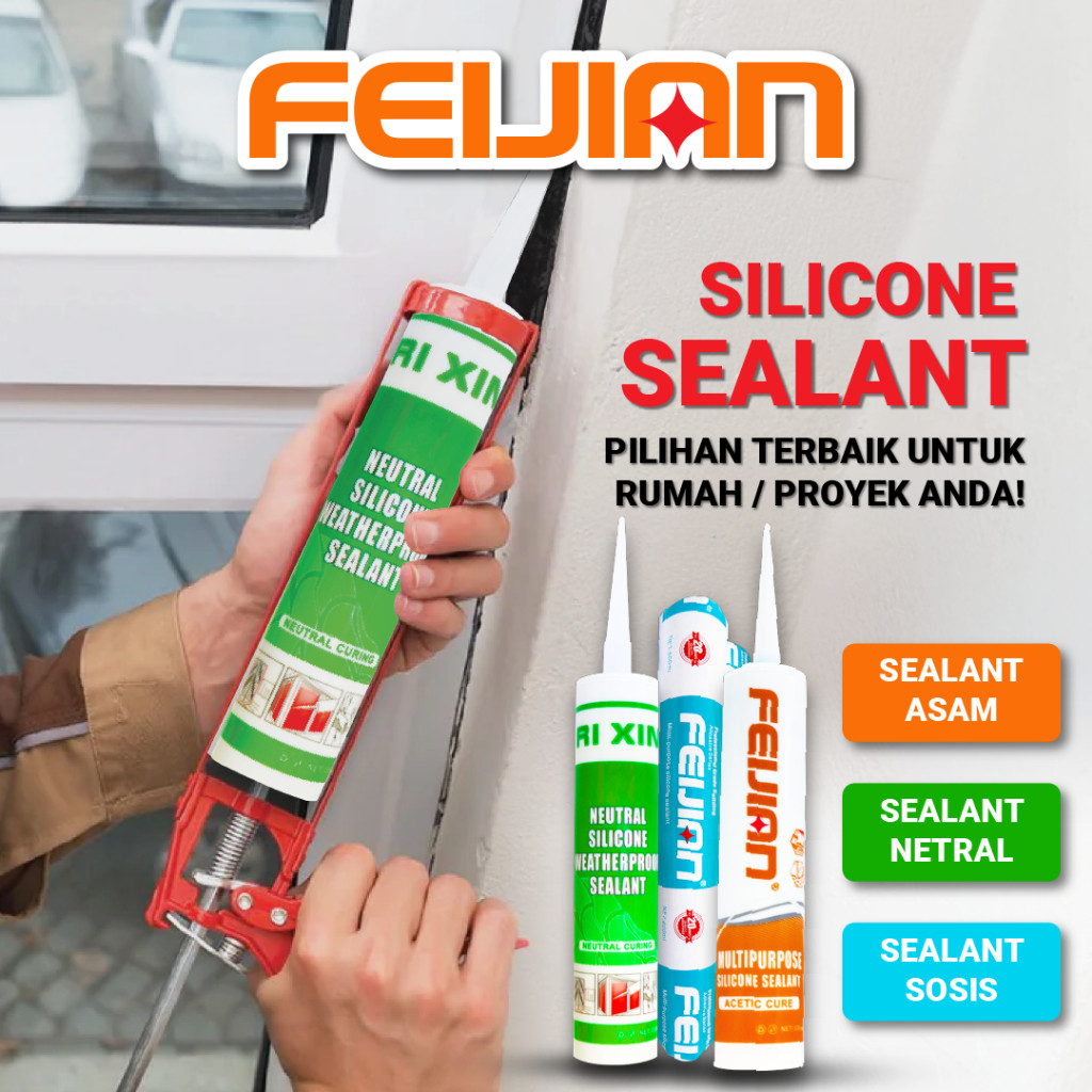 Sealant Neutral Silicone / Sealant Netral / Sealant Kaca - Ri Xin