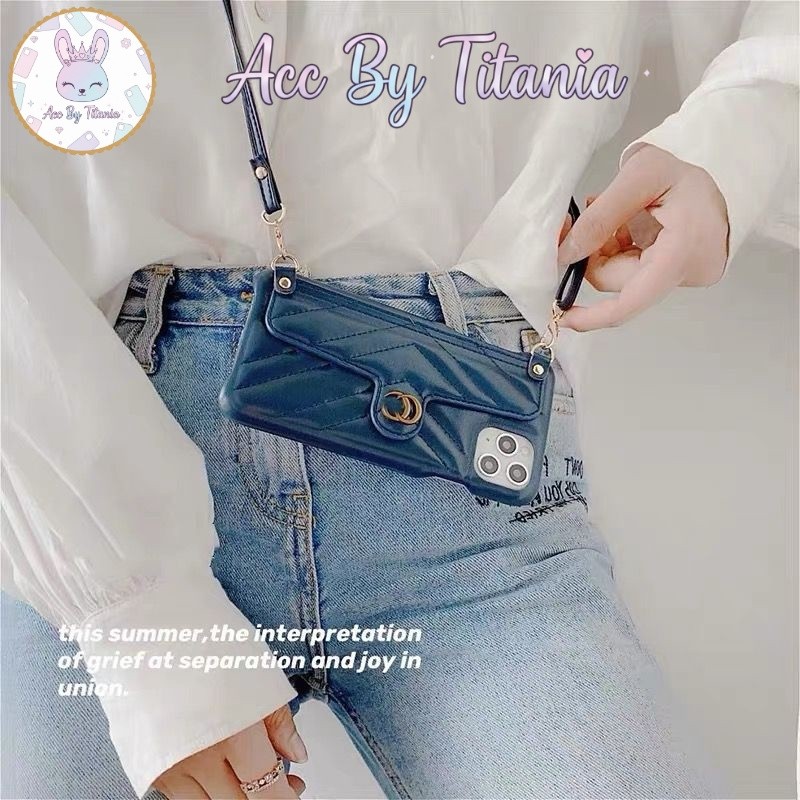 Case Tas tali Iphone 7 8 X/Xs Xr Xs Max 11 Pro Max 12 Pro Max 13 14 Pro Max FH44 By Titania