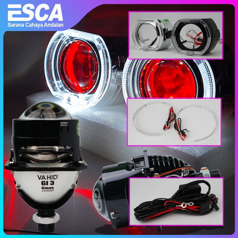 Biled 2,5 inch G13 Vahid - Paket Komplit Set Tinggal Pasang | Paket Komplit Set Biled Projie Vahid G