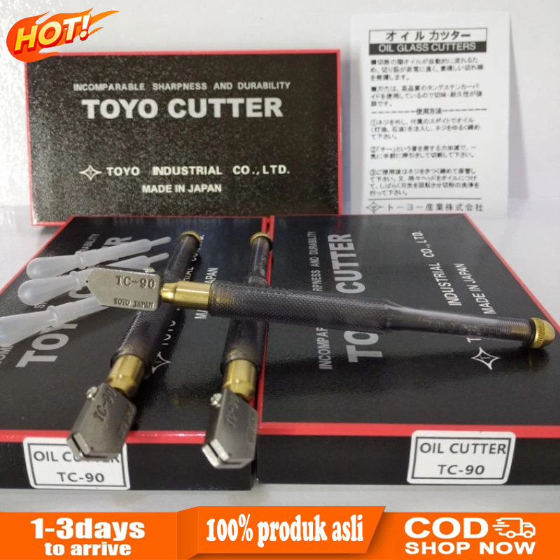 TOYO TC 90 ORIGINAL Alat potong kaca asli TC 90 Oil glass cutter TC 10 ,TC-17 ,TC-30 ,TC-90 pisau po