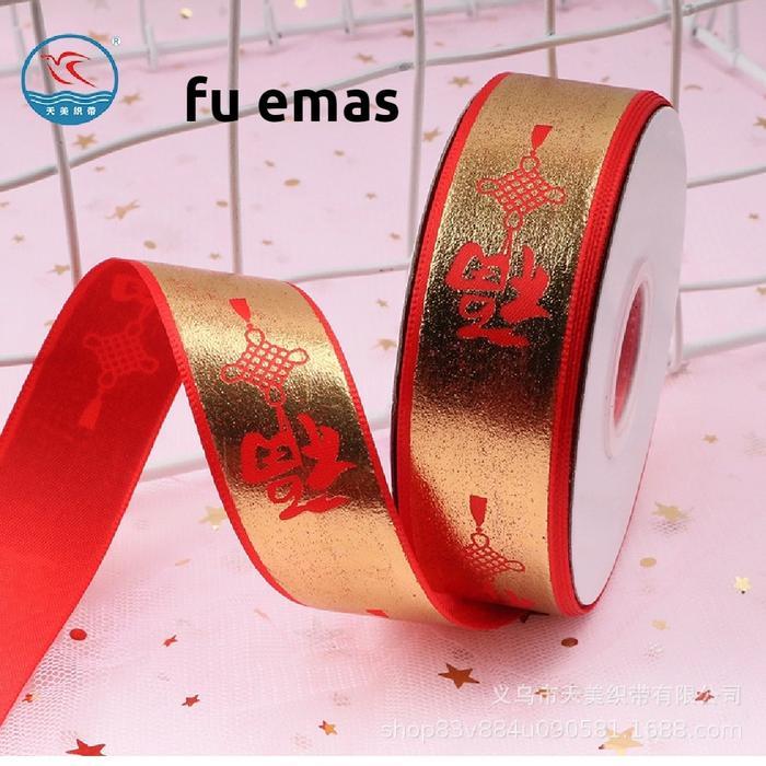 Pita Fu Imlek Premium (Per Roll) Pita Hampers - Kucing 22mtr Terlaris