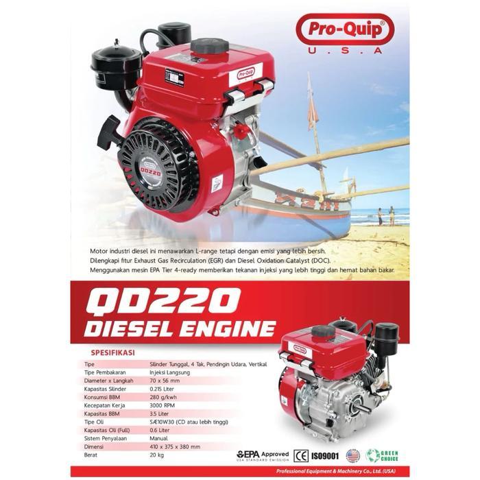 Pro-quip QD-220 Mesin Diesel mesin Penggerak Engine PROQUIP QD220 3000RPM