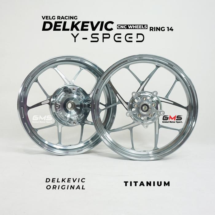 DELKEVIC YSPEED PCX 160 RING 14 VELG RACING PCX 160 ABS/ CBS CNC - TITANIUM, PCX 160 ABS/ CBS
