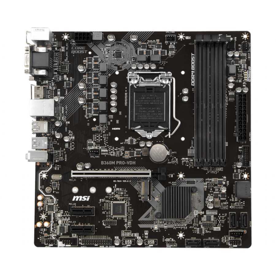 MSI B360M PRO-VDH Intel B360 LGA1151 DDR4 Micro ATX Motherboard
