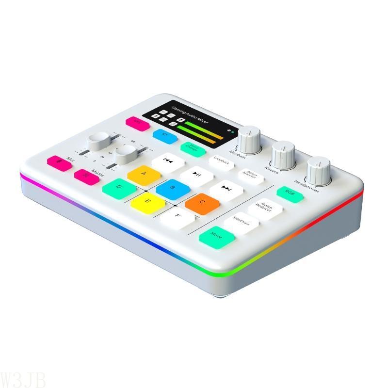 48V Flexible Live Sound Card Bluetoothcompatible Live Broadcast Sound Card