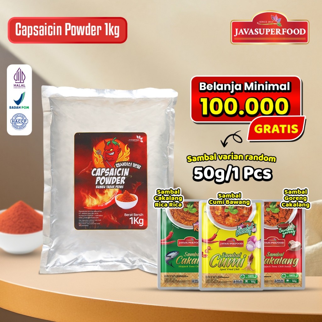 (SSDRA) Bubuk Cabe Super Pedas / Bubuk Cabe Pedas / Cabe Bubuk / Bubuk Cabai Kering / CAPSAICIN 1KG
