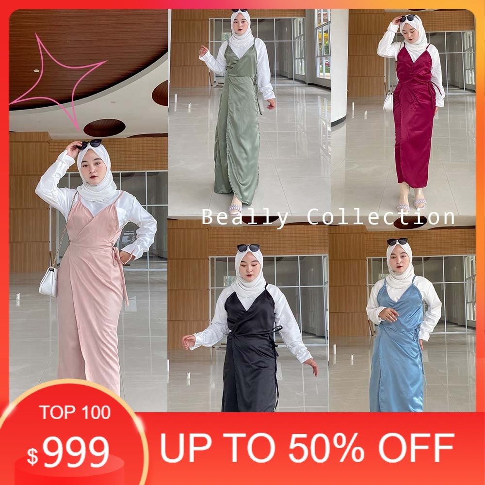 PROMO 2.2 Stephanie Set | Set Dress Tali | Dress Satin | Camisole Dress Satin