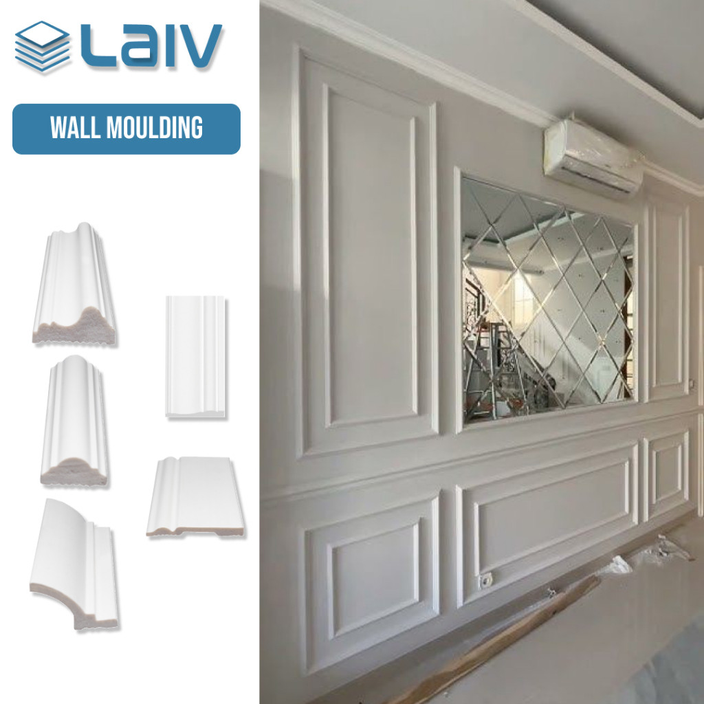 LAIV Wall Moulding PVC List Dinding Lis Profil Ukiran Dinding Molding
