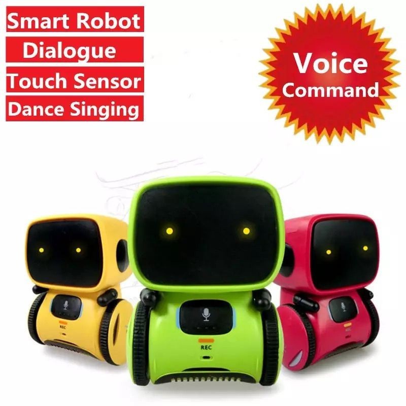 Mainan Robot Pintar Interaktif Elektrik Sensor Sentuh + Suara + Menyanyi + Dan Menari AT SMART ROBOT