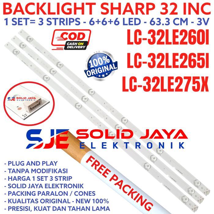 BACKLIGHT LED TV SHARP 32 INC LC 32LE260 32LE265 32LE375 I X LAMPU BL 6K 32LE 32LE260I 32LE265I 32LE