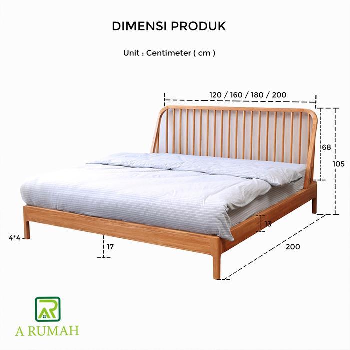 dipan minimalis dipan tempat tidur minimalis dipan kasur ranjang - 120x200, Walnut
