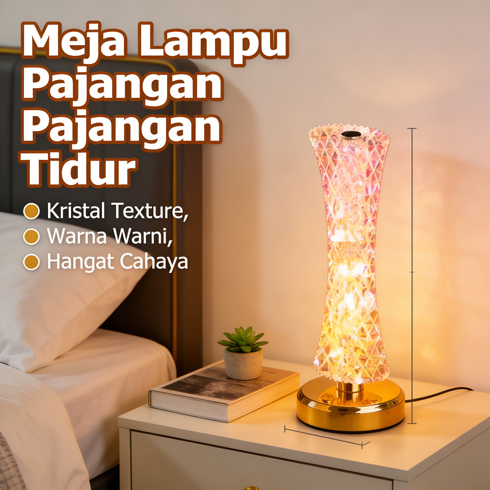 Tidur Lampu Pajangan Meja Mewah Kristal