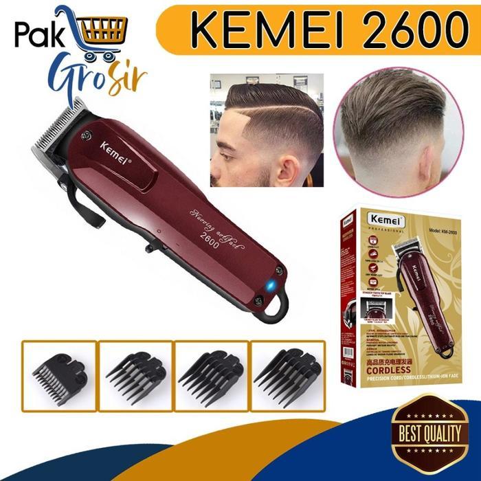 PG KEMEI KM 2600 ALAT MESIN CUKUR POTONG RAMBUT HAIR CLIPPER CORDLESS - 2600