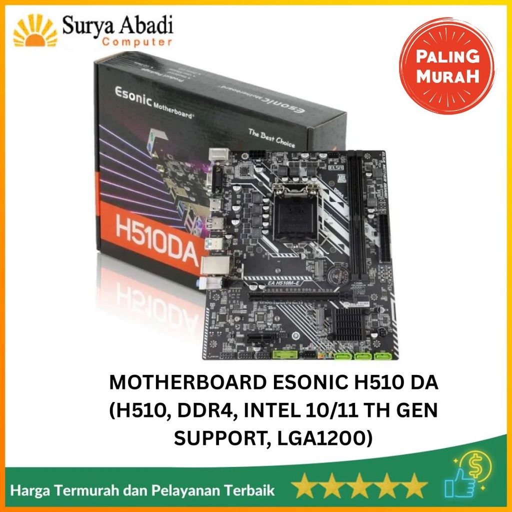 MOTHERBOARD ESONIC H510 DA (H510, DDR4, INTEL 10/11 TH GEN SUPPORT, LGA1200) | MOTHERBOARD H510 DA