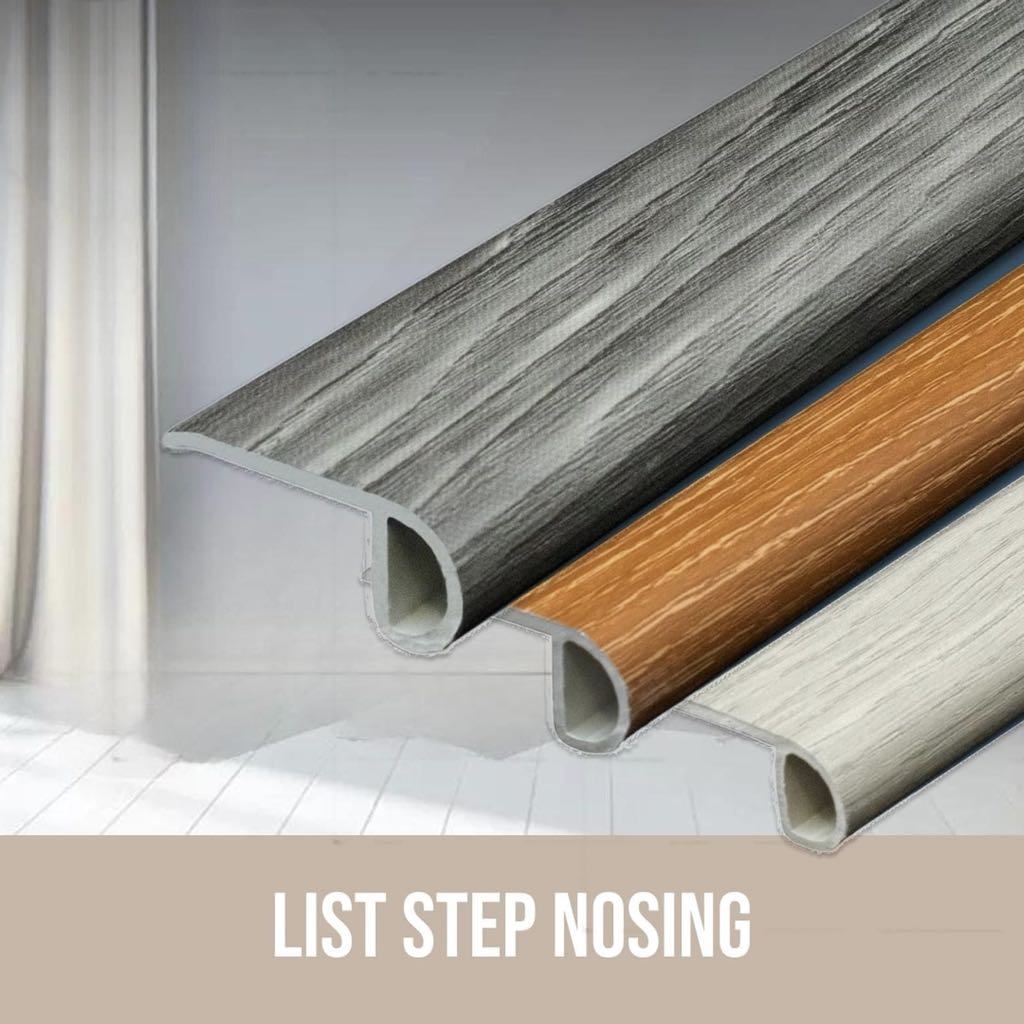 LAIV List Step Norsing PVC Aksesoris Tangga Vinyl SPC Lis Nosing Tangga Lantai