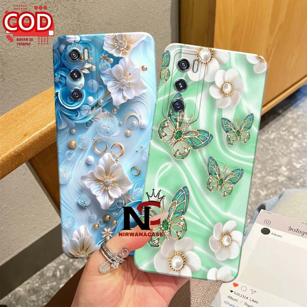 Softcase Hp Vivo V20SE - Case Vivo V20 - Case V21E  - Case Vivo V21 4G - 5G Motif Bunga Fashion Case