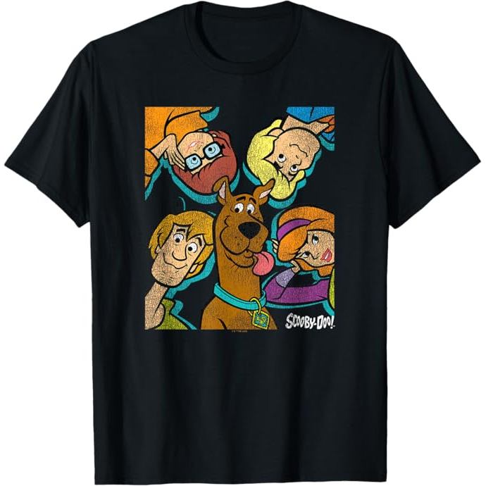 Kaos Dewasa Scooby Doo Gang Close Up Poster T-Shirt- Kaos Pria - Kaos Wanita - Kaos Laki Laki - Kaos