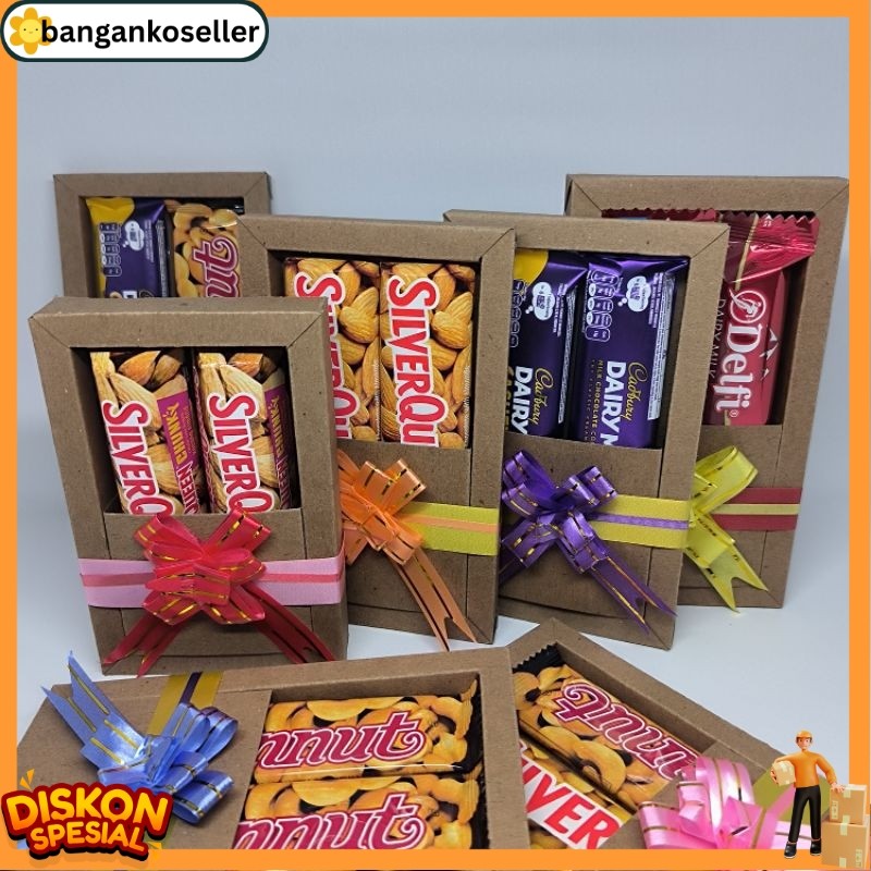 TRENDY Hampers Coklat mini Silverqueen | Kado ulangTahun Coklat | Kado Valentine Coklat Silverqueen
