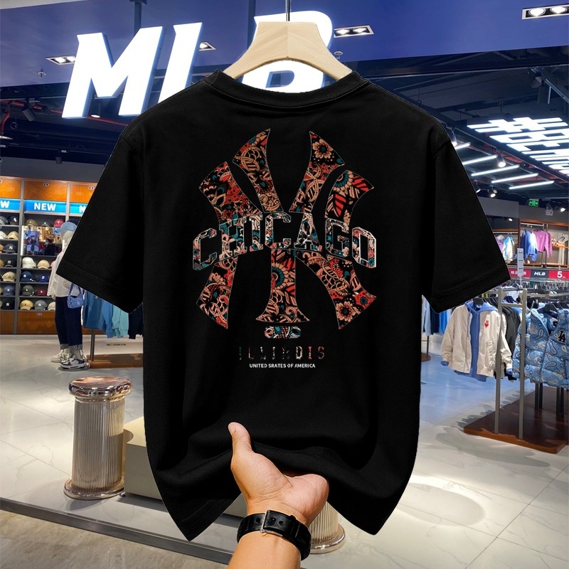 Kaos MLB NY Original Katun Asli Pria Fashion Streetwear MLB Official T-shirt