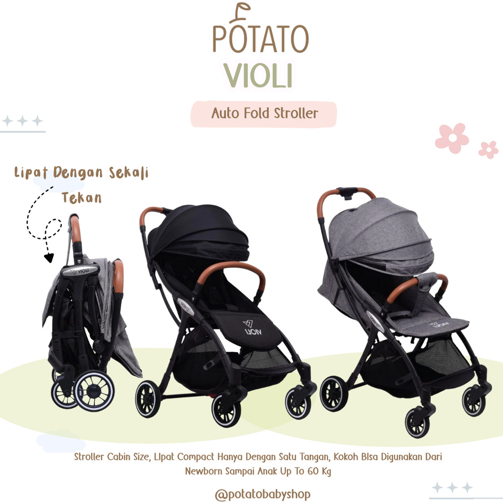 Violi Auto Fold Stroller - Lipat otomatis