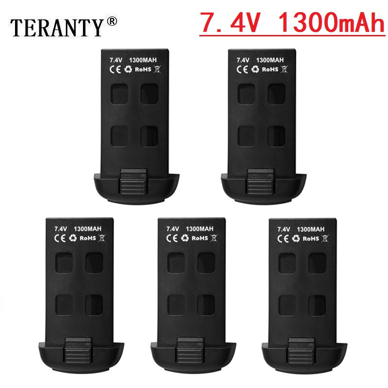 1/2/3/5Pcs 7.4V 1300mAh Lipo Battery For S166 S167 RC Drone Spare Parts for S167 RC Drone Rechargeab
