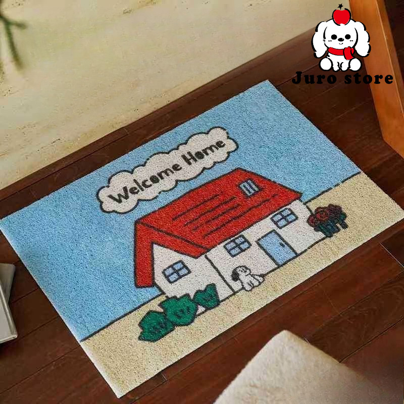 JURO Keset Outdoor Karakter Penyerap Air Anti Selip ,Keset Pintu, Keset Kulit Berkualitas Tinggi Cep