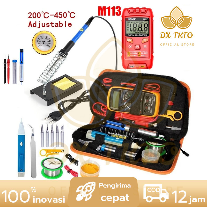 BBT - Solder Listrik Lengkap Set Solder Listrik Lengkap dengan Multimeter Iron Tool Kit 220V 60W/Sol