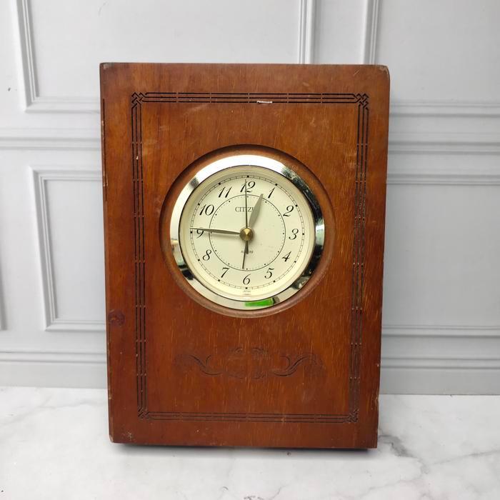 Jam Meja Citizen Kayu Vintage Original