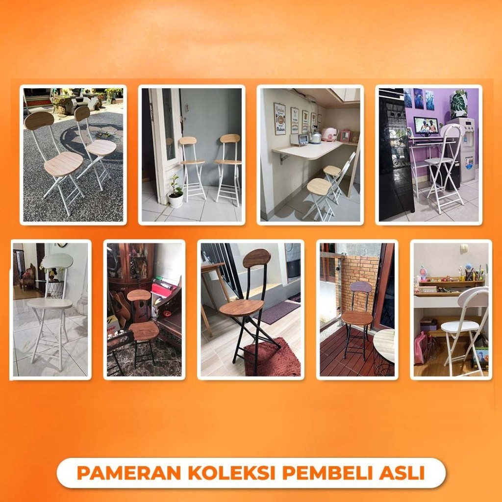 TERMURAHBMZAR Kursi Lipat Sholat Kursi Kayu Lipat Kursi Belajar Kursi Kerja Bangku Lipat Portable Ku