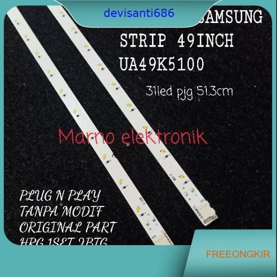 LAMPU BACKLIGHT SAMSUNG UA-49K5100 BL STRIP 49IN UA49K5100 BL 49INCH SAMSUNG 49K5100