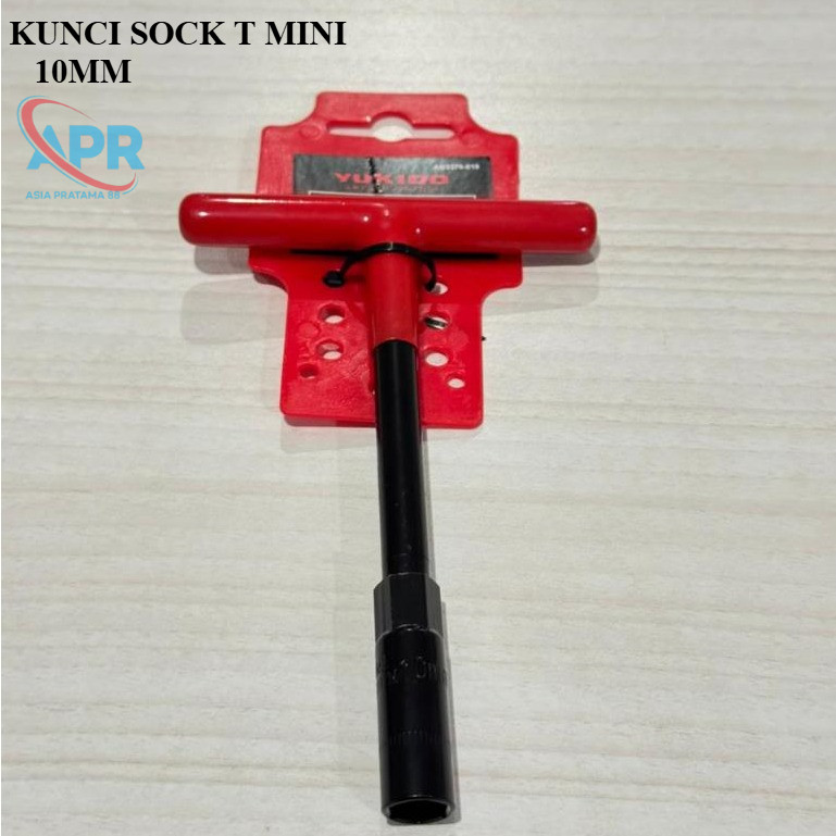 Kunci Sok T 10MM Mini Full Besi Lapis Karet Murah