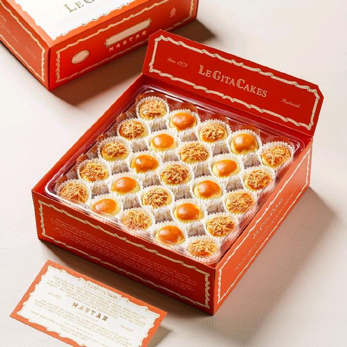 LeGita Cakes Nastar Campur (Polos & Keju) Premium 50 Khas Pontianak - 50