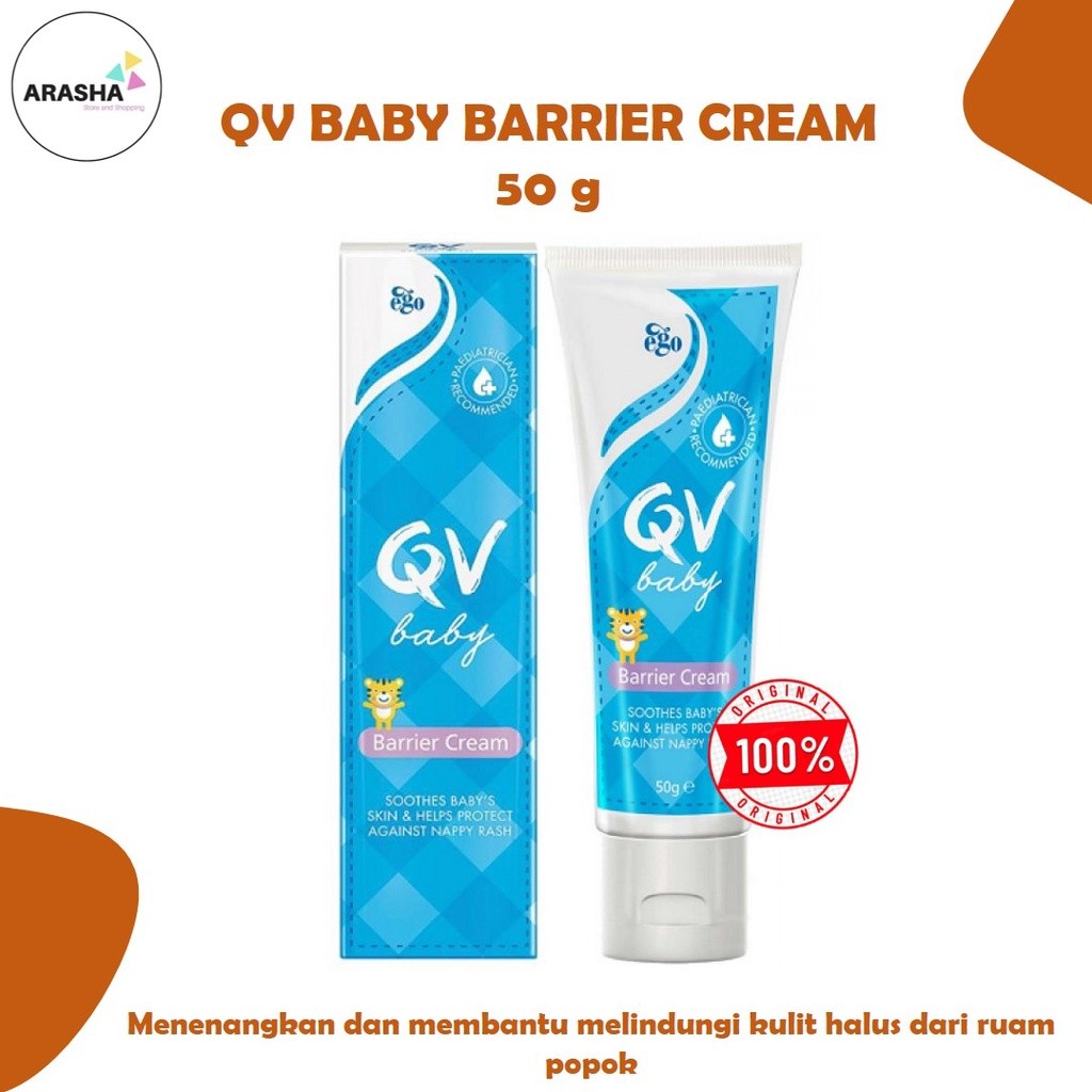 QV BABY BARRIER CREAM 50 g - Melindungi Kulit Bayi - Ruam Popok - Ruam Wajah - Biang Keringat
