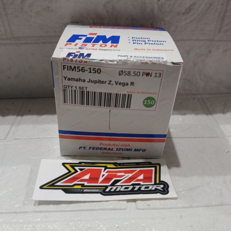 PISTON SEHER FIM56 BORE UP 58.5MM JUPITER Z VEGA R VARIO 125 PIN 13 OS 150 (58.5)