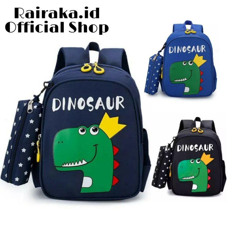 Dinosaurus - Tas Anak Sekolah Laki-laki Tas Anak Perempuan sd