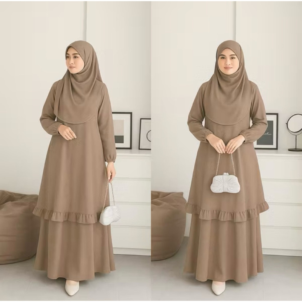 FRANCISS.ID Dress Mecca Malaya Look / Modern Dress Mecca Kurung Jumbo Wanita Remaja Dewasa Bahan Cer
