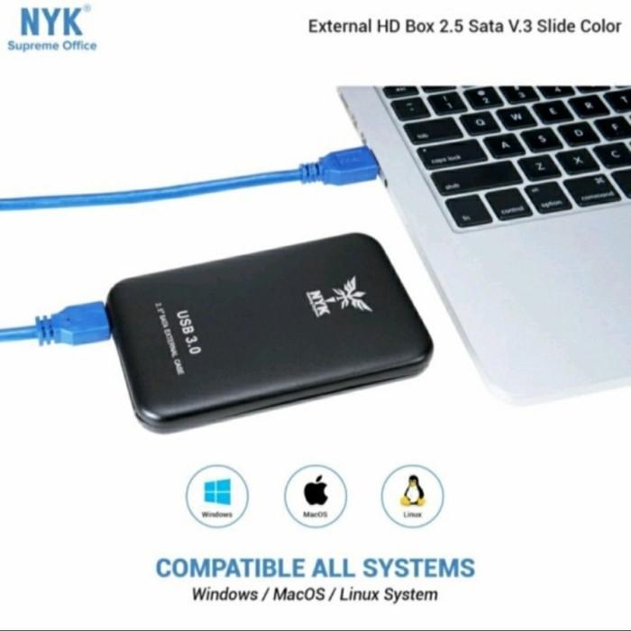 case hdd 2,5" NYK casing hardDisk 2,5inch 3.0 Kabel Plastik Disk - black