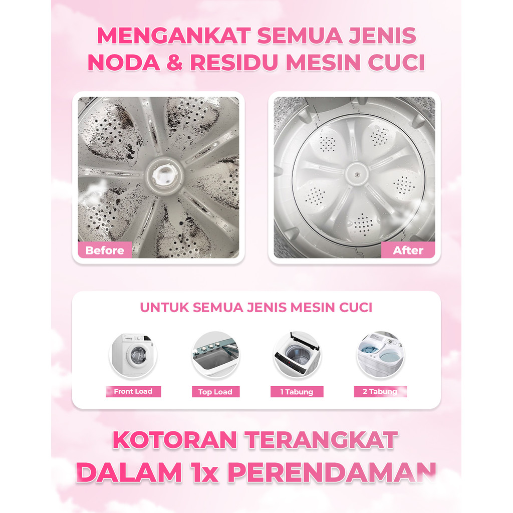 Promo MurahUNIKLEEN Pembersih Mesin Cuci Antibakteri Washing Machine Cleaner/pembersih mesin cuci/pe