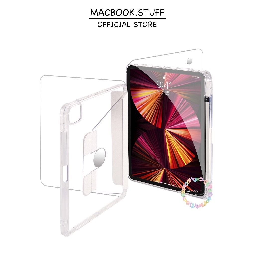 Hard Case IPAD Full Acrylic With Pen Holder for IPAD AIR 3 4 5 / IPAD GEN 7th 8th 9th / IPAD PRO 11 