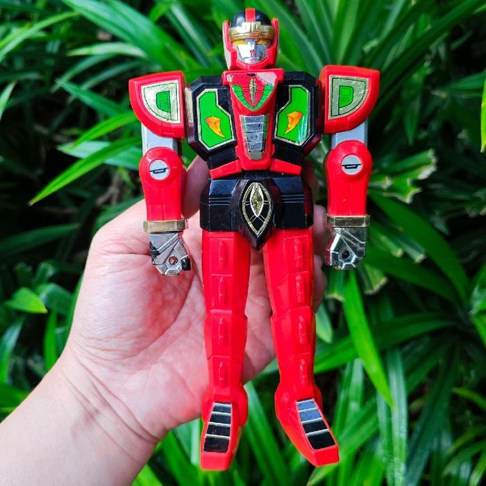 Figure 8' MMPR Mighty Morphin Power Ranger Megazord Red Dragon Non DX Bandai TERBAIK...