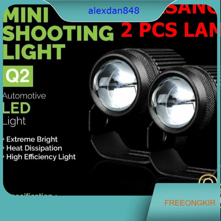 LAMPU LED TEMBAK SOROT LASER 2 WARNA ORIGINAL LUXIMOS LED Q2 GARANSI 1 TAHUN