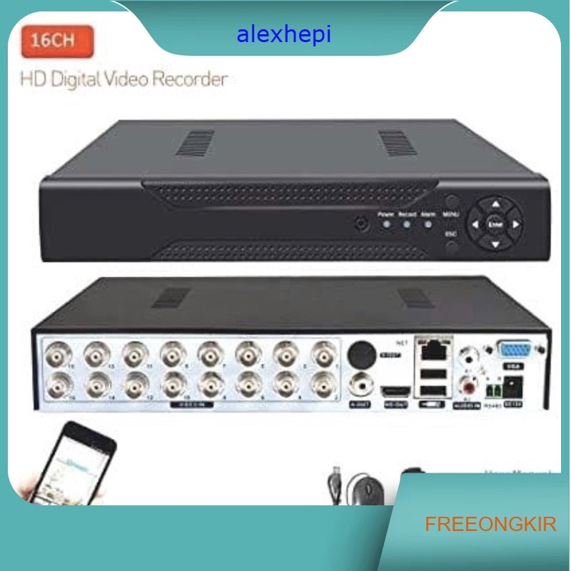 DVR 8CH plus 1TB hardisk recorder cctv AHD 1080P 2MP full playback semua channel XMEYE hybrid