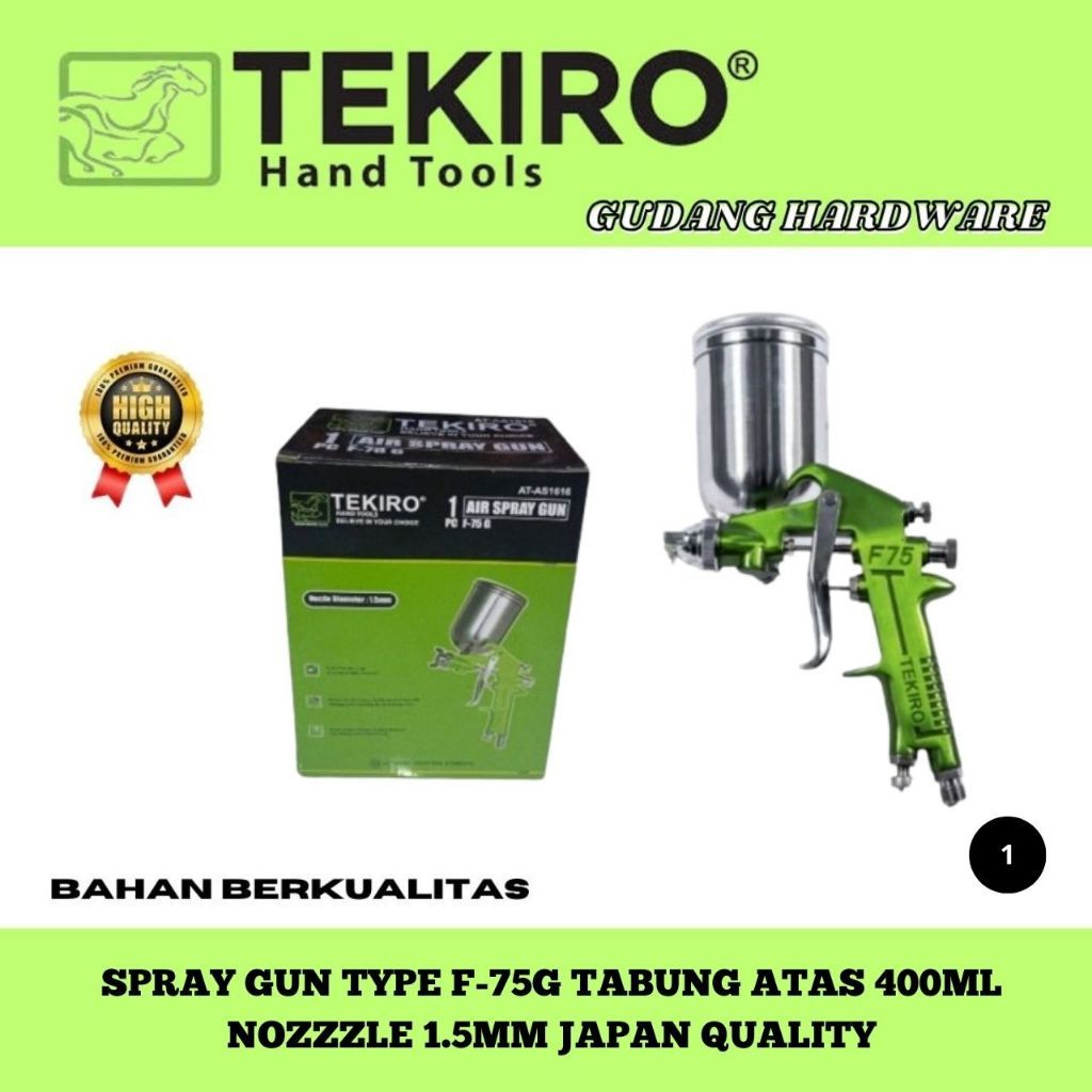 tekiro spray gun semprotan cat jaminan asli original