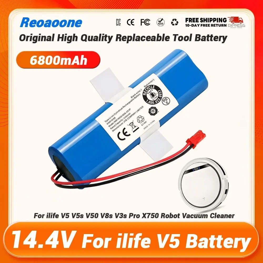 14.4V 6.8Ah/12.8Ah reargeable Battery For ilife V5 V5s V50 V8s V3s Pro X750 Robot Vacuum Cleaner 14.
