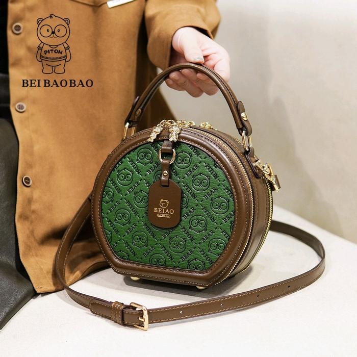 8136 Tas Selempang wanita 2 ruang | Tas Model Bulat | Fashion Bag Girl Premium Original Beibaobao - 