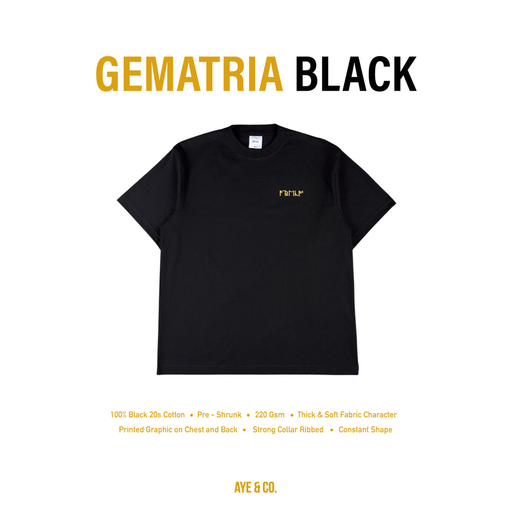 AYE & CO - Gematria Black Tees