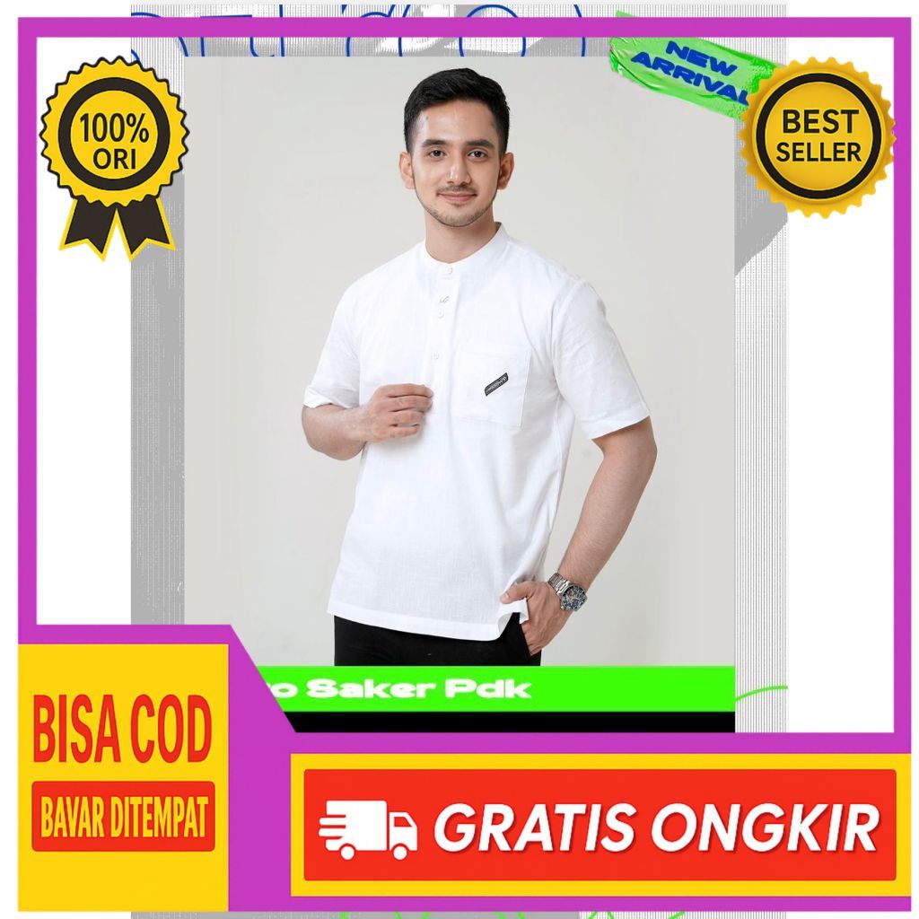 RABBANI ORI - KEMEJA KOKO HIRO SAKER PDK / KEMKO HIRO SAKER PDK RABBANI RABBANI ORI kemkonputih rabb